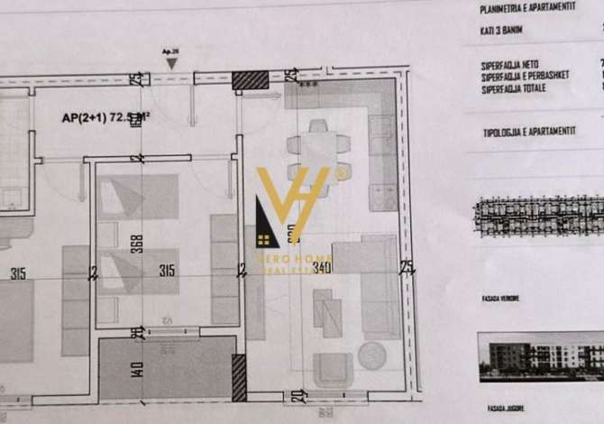  SHITET APARTAMENT
~ KAMEZ
~ GREEN RESIDENCE
~SIP TOTAL 85.19M2
~ TIPOLOGJI 2