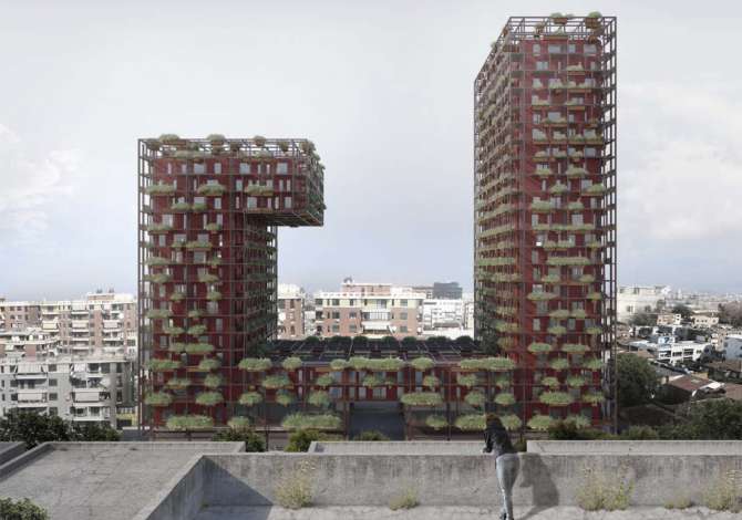  Jepet me qera Apartament 2+1 per Zyra te Rezidenca Tirana Garden Building, prane