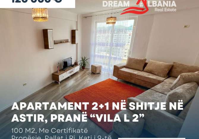  Apartament 2+1 në shitje📍Astir, Pranë Kompleksit Vila L 2

📐 100 M2

