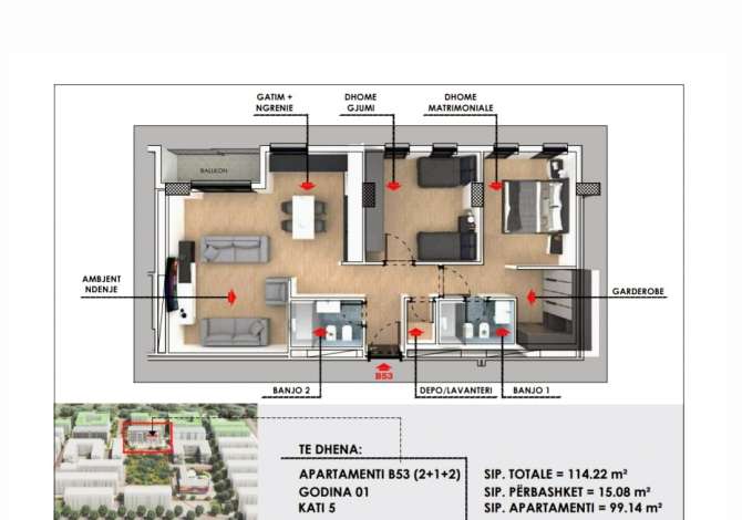House for Sale in Tirana 2+1 Emty  The house is located in Tirana the "Tjeter zone" area and is (<smal